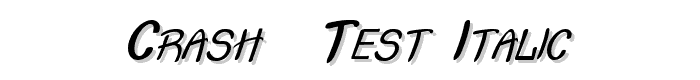 Crash  Test Italic font